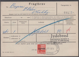 1973. Postfærge. 2 Kr. Red On Fragtbrev To Fanø Cancelled FANØ - ESBJERG FÆRGERI 25. ... (Michel PF45) - JF414700 - Paquetes Postales