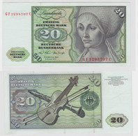 T145450 Banknote 20 DM Deutsche Mark Ro. 271b Schein 2.Jan. 1970 KN GF 3298707 C - 20 DM