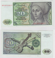 T145458 Banknote 20 DM Deutsche Mark Ro. 271b Schein 2.Jan. 1970 KN GF 3071261 C - 20 DM