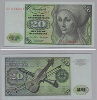 T145650 Banknote 20 DM Deutsche Mark Ro. 271b Schein 2.Jan. 1970 KN GE 1102591 V - 20 DM