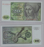T145693 Banknote 20 DM Deutsche Mark Ro. 271b Schein 2.Jan. 1970 KN GE 1102072 V - 20 Deutsche Mark