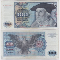 T145754 Banknote 100 DM Deutsche Mark Ro. 273a Schein 2.Jan. 1970 KN Q 9013366 U - 100 DM