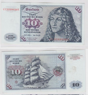 T145776 Banknote 10 DM Deutsche Mark Ro. 270a Schein 2.Jan. 1970 KN CC 5389626 U - 10 Deutsche Mark