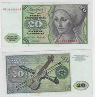 T145780 Banknote 20 DM Deutsche Mark Ro. 271b Schein 2.Jan. 1970 KN GE 2854203 D - 20 DM