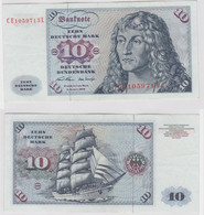 T146056 Banknote 10 DM Deutsche Mark Ro. 270b Schein 2.Jan. 1970 KN CE 1059715 L - 10 Deutsche Mark