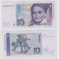 T146088 Banknote 10 DM Deutsche Mark Ro. 297a Schein 1.Aug. 1991 KN DA 2689530Y4 - 10 DM