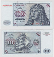 T146094 Banknote 10 DM Deutsche Mark Ro. 286a Schein 2.Jan. 1980 KN CK 2740772 K - 10 Deutsche Mark