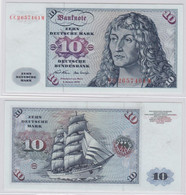 T146096 Banknote 10 DM Deutsche Mark Ro. 270a Schein 2.Jan. 1970 KN CC 2657461 M - 10 DM