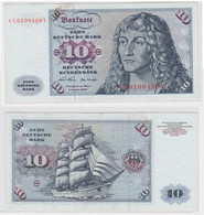 T146104 Banknote 10 DM Deutsche Mark Ro. 270a Schein 2.Jan. 1970 KN CC 0100429 Y - 10 Deutsche Mark