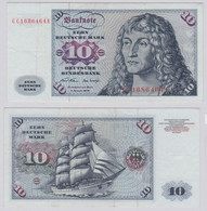 T146112 Banknote 10 DM Deutsche Mark Ro. 270a Schein 2.Jan. 1970 KN CC 1686464 E - 10 DM