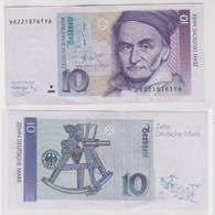 T146221 Banknote 10 DM Deutsche Mark Ro. 297a Schein 1.Aug. 1991 KN DA 2218761Y6 - 10 DM