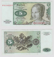 T146225 Banknote 5 DM Deutsche Mark Ro. 285a Schein 2.Jan. 1980 KN B 2116378 T - 5 DM