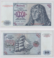 T146255 Banknote 10 DM Deutsche Mark Ro. 270a Schein 2.Jan. 1970 KN CC 6238517 M - 10 DM