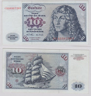 T146290 Banknote 10 DM Deutsche Mark Ro. 270a Schein 2.Jan. 1970 KN CB 3338750 F - 10 DM