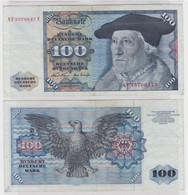 T146310 Banknote 100 DM Deutsche Mark Ro. 273b Schein 2.Jan 1970 KN NF 7570647 F - 100 Deutsche Mark