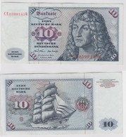 T146318 Banknote 10 DM Deutsche Mark Ro. 270b Schein 2.Jan. 1970 KN CE 0599141 Q - 10 Deutsche Mark