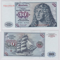 T146344 Banknote 10 DM Deutsche Mark Ro. 270b Schein 2.Jan. 1970 KN CE 0117041 Q - 10 Deutsche Mark