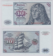 T146350 Banknote 10 DM Deutsche Mark Ro. 270b Schein 2.Jan. 1970 KN CE 0562023 W - 10 DM