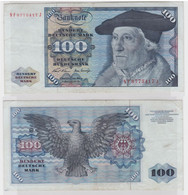 T146367 Banknote 100 DM Deutsche Mark Ro. 273b Schein 2.Jan 1970 KN NF 8775417 J - 100 Deutsche Mark