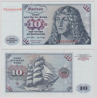 T146377 Banknote 10 DM Deutsche Mark Ro. 270b Schein 2.Jan. 1970 KN CE 0536900 Q - 10 Deutsche Mark