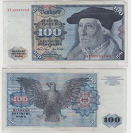 T146409 Banknote 100 DM Deutsche Mark Ro. 273b Schein 2.Jan 1970 KN NE 2609579 H - 100 Deutsche Mark