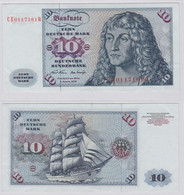 T146493 Banknote 10 DM Deutsche Mark Ro. 270b Schein 2.Jan. 1970 KN CE 0117161 Q - 10 DM