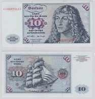 T146505 Banknote 10 DM Deutsche Mark Ro. 270a Schein 2.Jan. 1970 KN CC 6237514 J - 10 DM