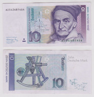 T146529 Banknote 10 DM Deutsche Mark Ro. 297a Schein 1.Aug. 1991 KN AZ 5426814S4 - 10 DM