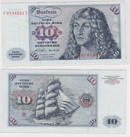 T146567 Banknote 10 DM Deutsche Mark Ro. 270a Schein 2.Jan. 1970 KN F 0743221 Z - 10 Deutsche Mark