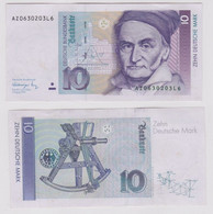 T146597 Banknote 10 DM Deutsche Mark Ro. 297a Schein 1.Aug. 1991 KN AZ 0630203L6 - 10 Deutsche Mark