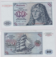 T146684 Banknote 10 DM Deutsche Mark Ro. 270a Schein 2.Jan. 1970 KN CC 7001537 V - 10 Deutsche Mark