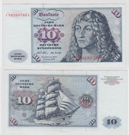 T146829 Banknote 10 DM Deutsche Mark Ro. 270a Schein 2.Jan. 1970 KN CD 6260768 A - 10 DM