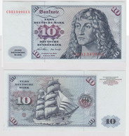 T146857 Banknote 10 DM Deutsche Mark Ro. 270a Schein 2.Jan. 1970 KN CD 8134904 A - 10 DM
