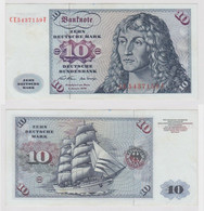 T146875 Banknote 10 DM Deutsche Mark Ro. 270b Schein 2.Jan. 1970 KN CE 5437159 F - 10 DM
