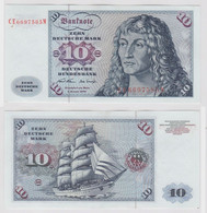 T146920 Banknote 10 DM Deutsche Mark Ro. 270b Schein 2.Jan. 1970 KN CE 6697585 M - 10 DM