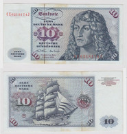 T146954 Banknote 10 DM Deutsche Mark Ro. 270b Schein 2.Jan. 1970 KN CE 6218174 J - 10 Deutsche Mark