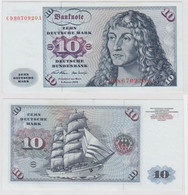 T147002 Banknote 10 DM Deutsche Mark Ro. 270a Schein 2.Jan. 1970 KN CD 8670920 A - 10 Deutsche Mark