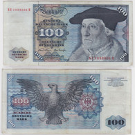 T147143 Banknote 100 DM Deutsche Mark Ro. 273b Schein 2.Jan 1970 KN NE 7338001 H - 100 DM
