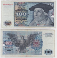 T147213 Banknote 100 DM Deutsche Mark Ro. 273b Schein 2.Jan 1970 KN NE 2418303 G - 100 Deutsche Mark