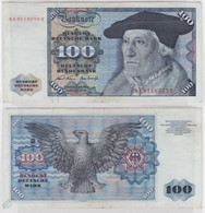 T147215 Banknote 100 DM Deutsche Mark Ro 273a Schein 2.Jan. 1970 KN NA 9110577 U - 100 DM