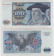 T147261 Banknote 100 DM Deutsche Mark Ro. 273b Schein 2.Jan 1970 KN NE 6072609 Z - 100 Deutsche Mark
