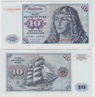 T147422 Banknote 10 DM Deutsche Mark Ro. 270a Schein 2.Jan. 1970 KN CC 4291099 Q - 10 DM