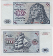 T147452 Banknote 10 DM Deutsche Mark Ro. 270a Schein 2.Jan. 1970 KN CB 4335972 Q - 10 DM