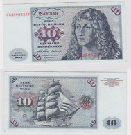T147496 Banknote 10 DM Deutsche Mark Ro. 270a Schein 2.Jan. 1970 KN CB 2508535 F - 10 Deutsche Mark