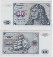 T147576 Banknote 10 DM Deutsche Mark Ro. 270b Schein 2.Jan. 1970 KN CE 4010883 H - 10 Deutsche Mark