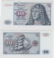 T147595 Banknote 10 DM Deutsche Mark Ro. 270a Schein 2.Jan. 1970 KN CC 6216255 U - 10 DM