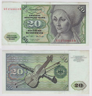 T147838 Banknote 20 DM Deutsche Mark Ro. 271b Schein 2.Jan. 1970 KN GE 2740613 H - 20 Deutsche Mark