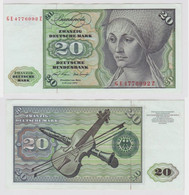 T147860 Banknote 20 DM Deutsche Mark Ro. 271b Schein 2.Jan. 1970 KN GE 4776092 Z - 20 DM