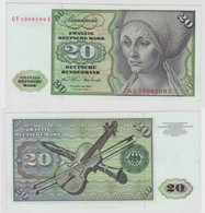 T147863 Banknote 20 DM Deutsche Mark Ro. 271b Schein 2.Jan. 1970 KN GE 5006109 Z - 20 Deutsche Mark