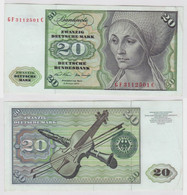 T147865 Banknote 20 DM Deutsche Mark Ro. 271b Schein 2.Jan. 1970 KN GF 3112501 C - 20 Deutsche Mark